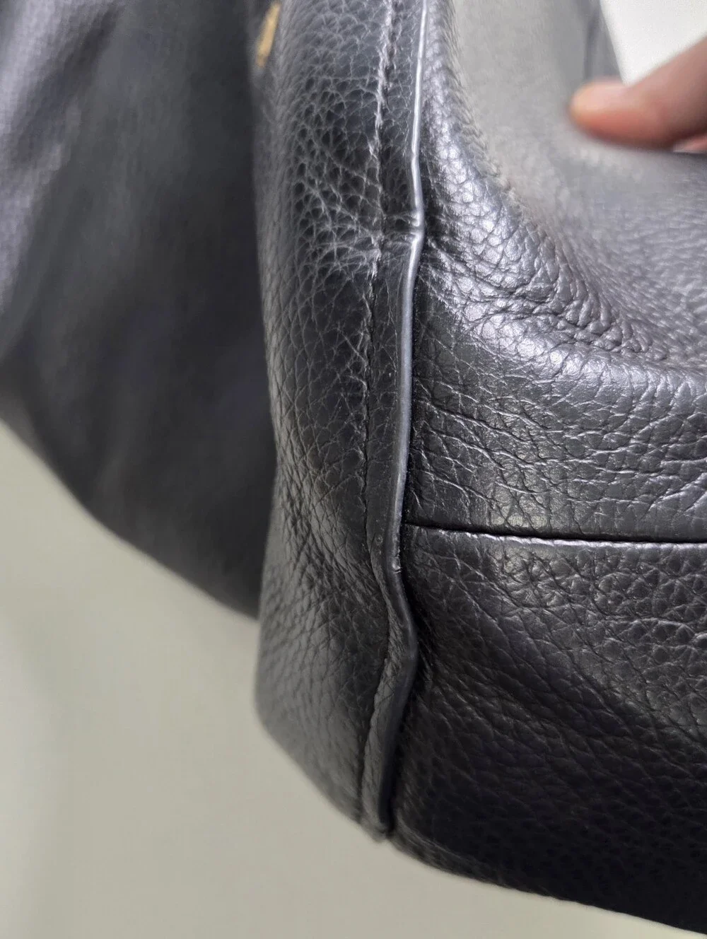 Coach Elle Hobo Purse Black Pebbled Leather Chain F31399 Shoulder Bag